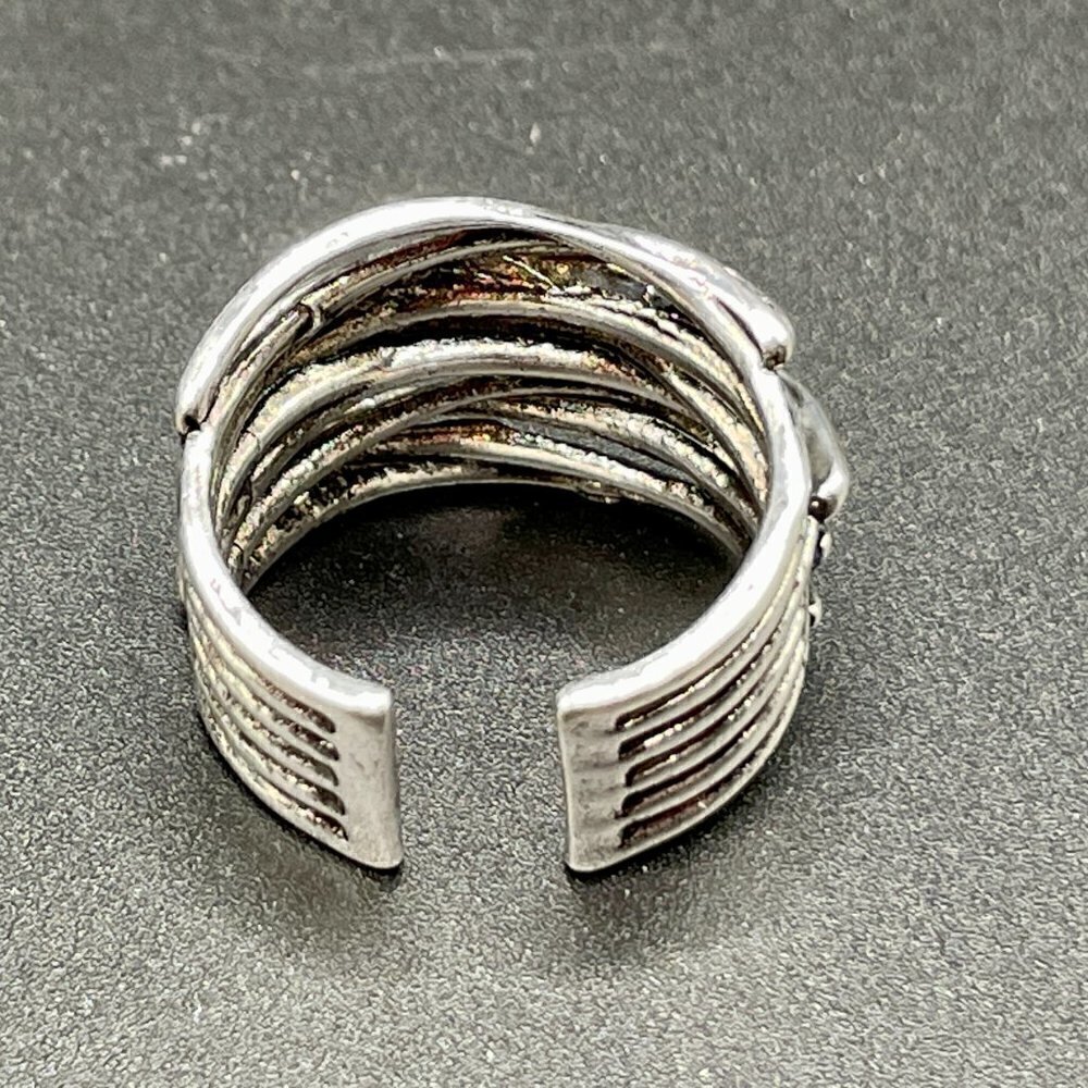 Twisted Distressed Wire Adjustable Wrapped Boho Ring #1150 - Picture 4 of 15